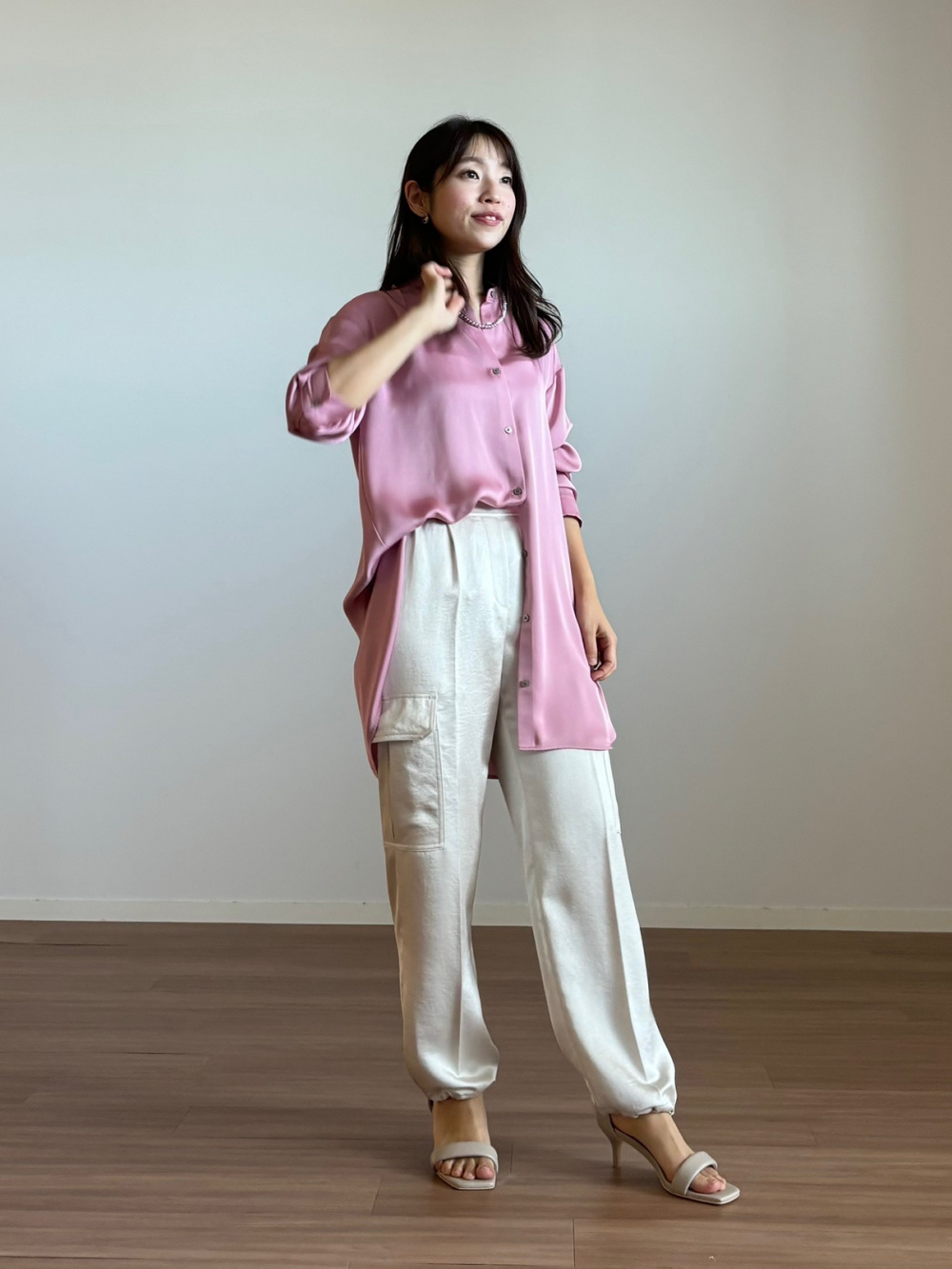 PLST プラステ　サテン　パラシュート　カーゴパンツ PLST(プラステ)公式 | サテンパラシュートカーゴパンツ