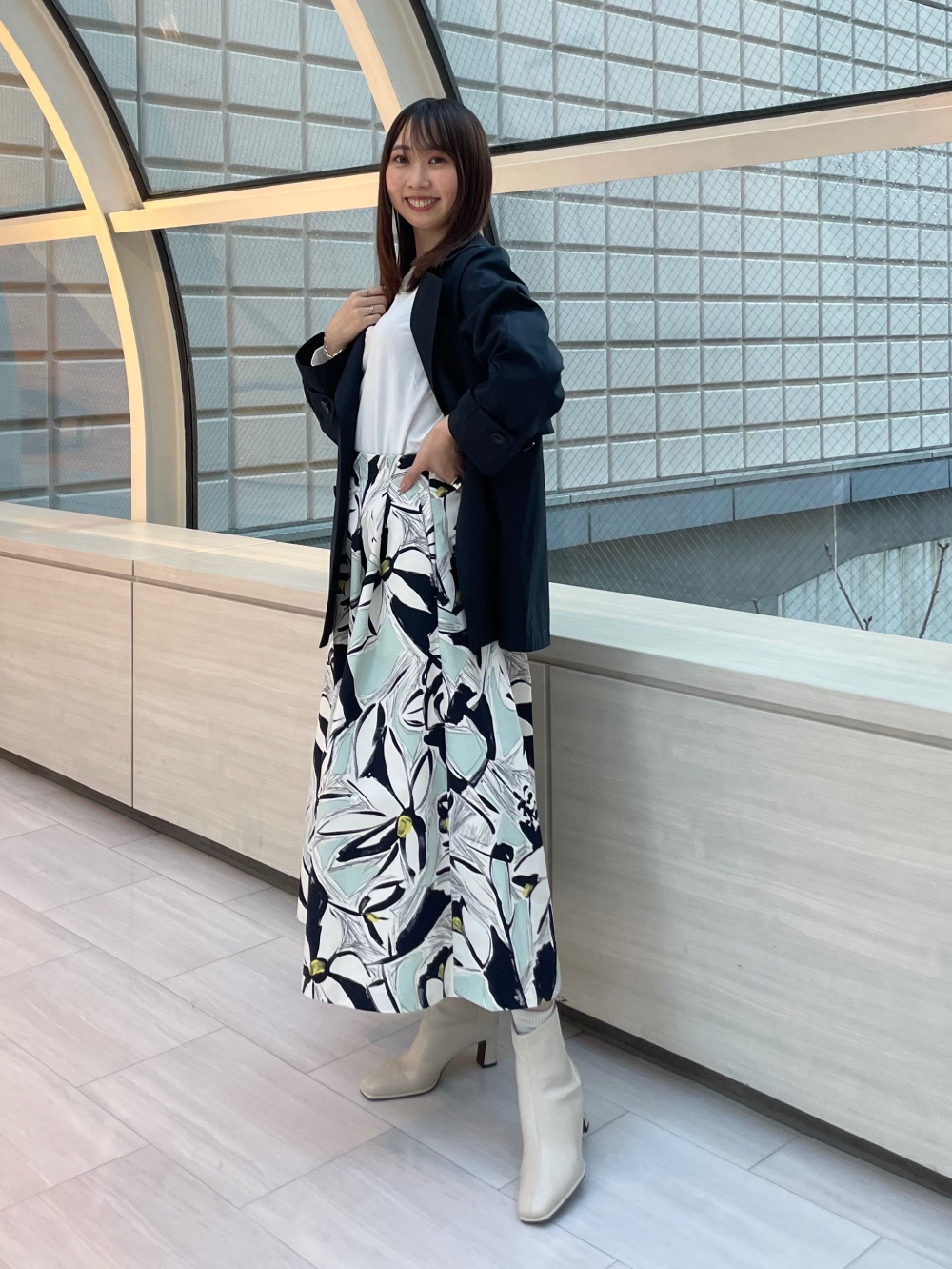 ブラッシュドバック2WAYロングジレ、PLUS STYLE ワイドパンツ（ウール