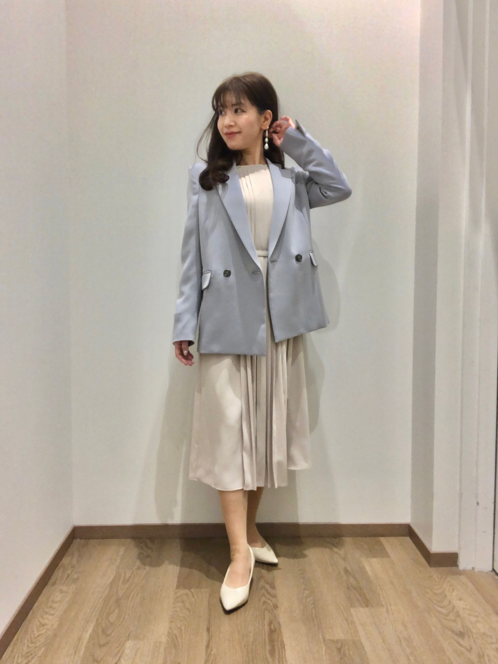 パネルボーダークルーネックセーター 363101101、トリアセブレンド  