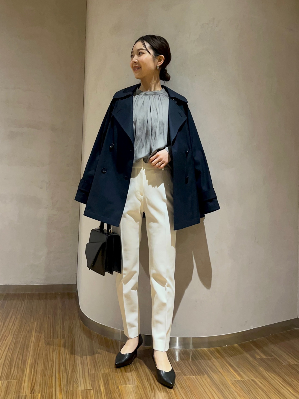 ツイードノーカラージャケット 123404009、PLUS STYLEスティックパンツ 