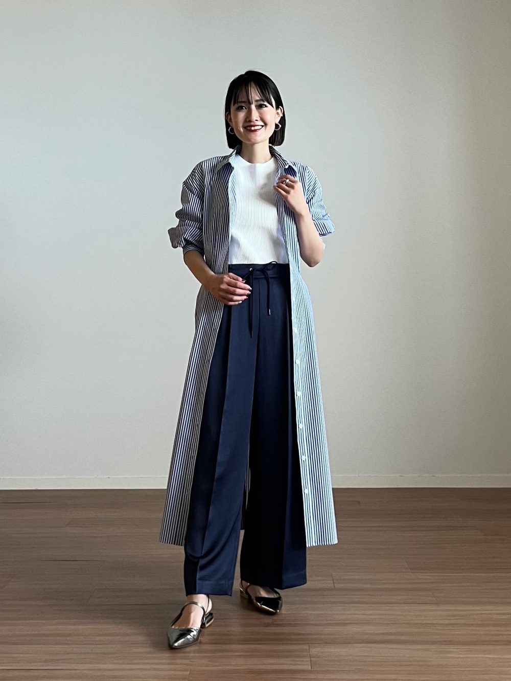 UVカットレーヨンブレンド2WAYセーター（半袖）、タイプライターシャツ  