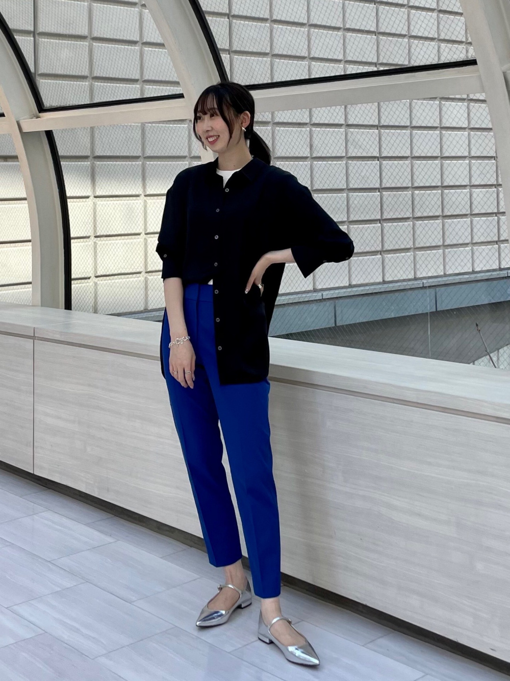 シャイニーラメシアーハイネックプルオーバー(長袖)、メリー シャイニーラメシアーハイネックプルオーバー(長袖)、メリー