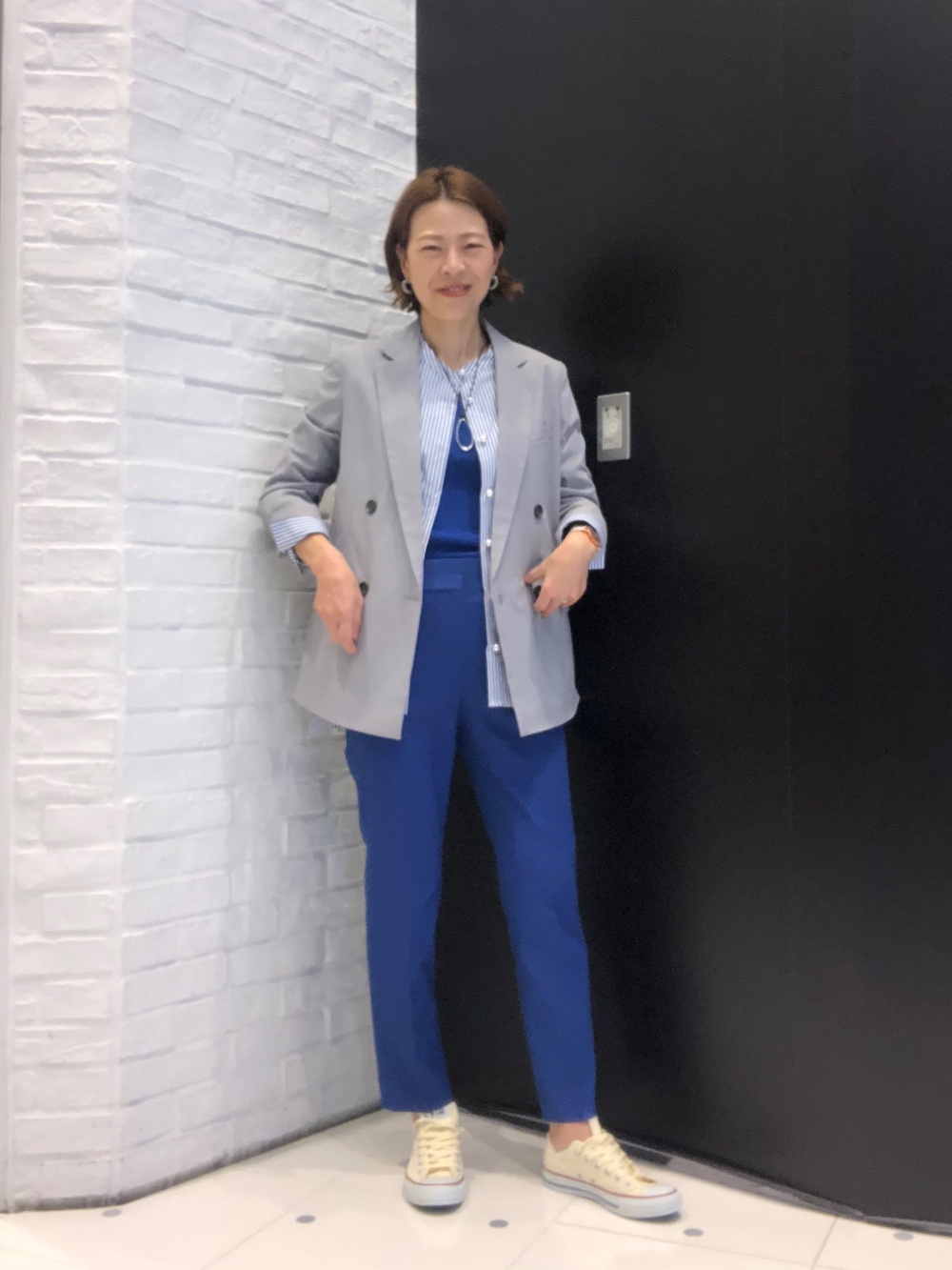 2024年モデル【丈長め】ワイドパンツ（リネンブレンド）、リネン