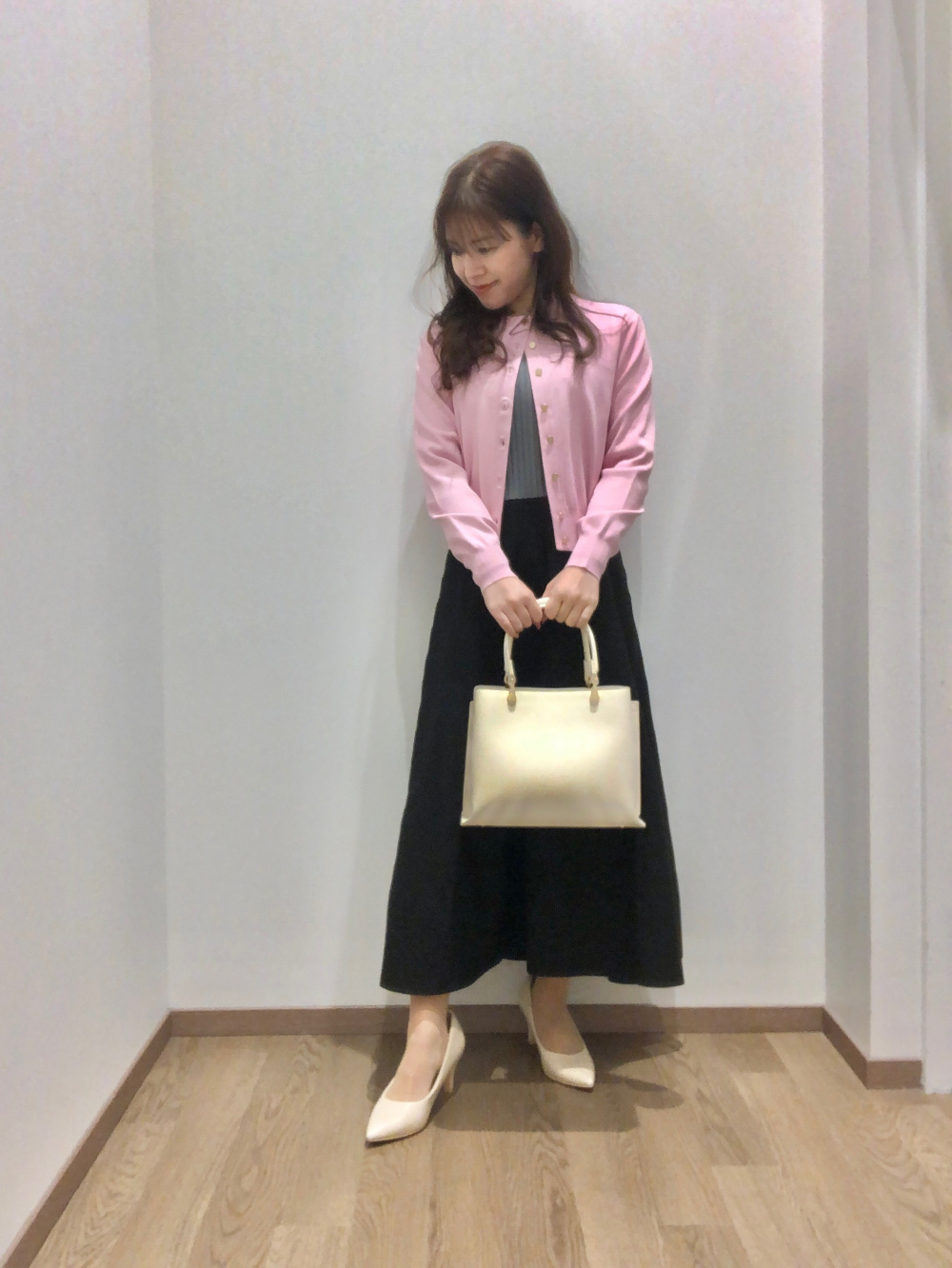 ラメフェザー2WAYカーディガン、ホールガーメント®ニットフレア