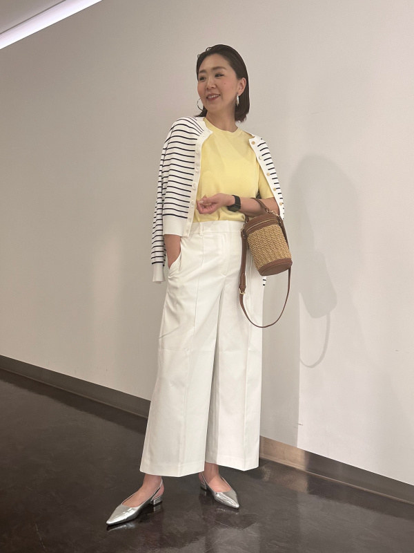 2024年モデル ワイドパンツ（リネンブレンド）、リネンブレンドダブル