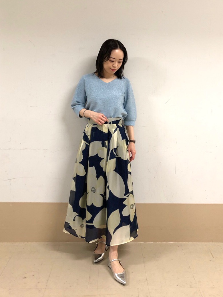 メリージェーン2WAYパンプス、サテンイージーワイドパンツ」の