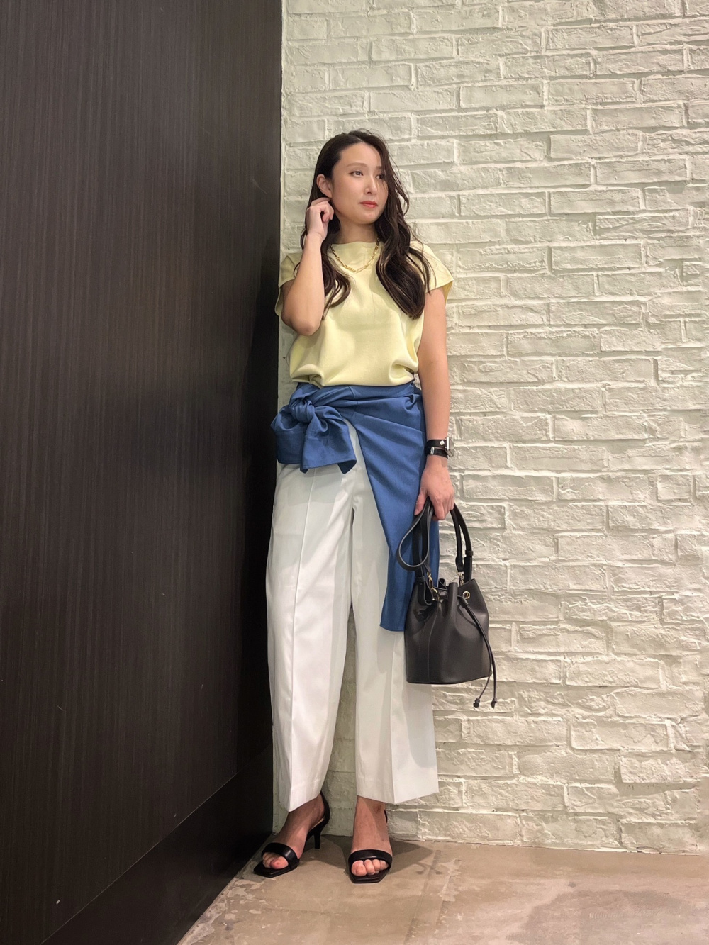2024年モデル ワイドパンツ（リネンブレンド）、リネンブレンド