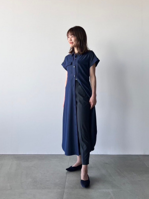 PLST シャツワンピース 美品 PLST(プラステ)公式 | ピンタックシャツワンピース(レディース)