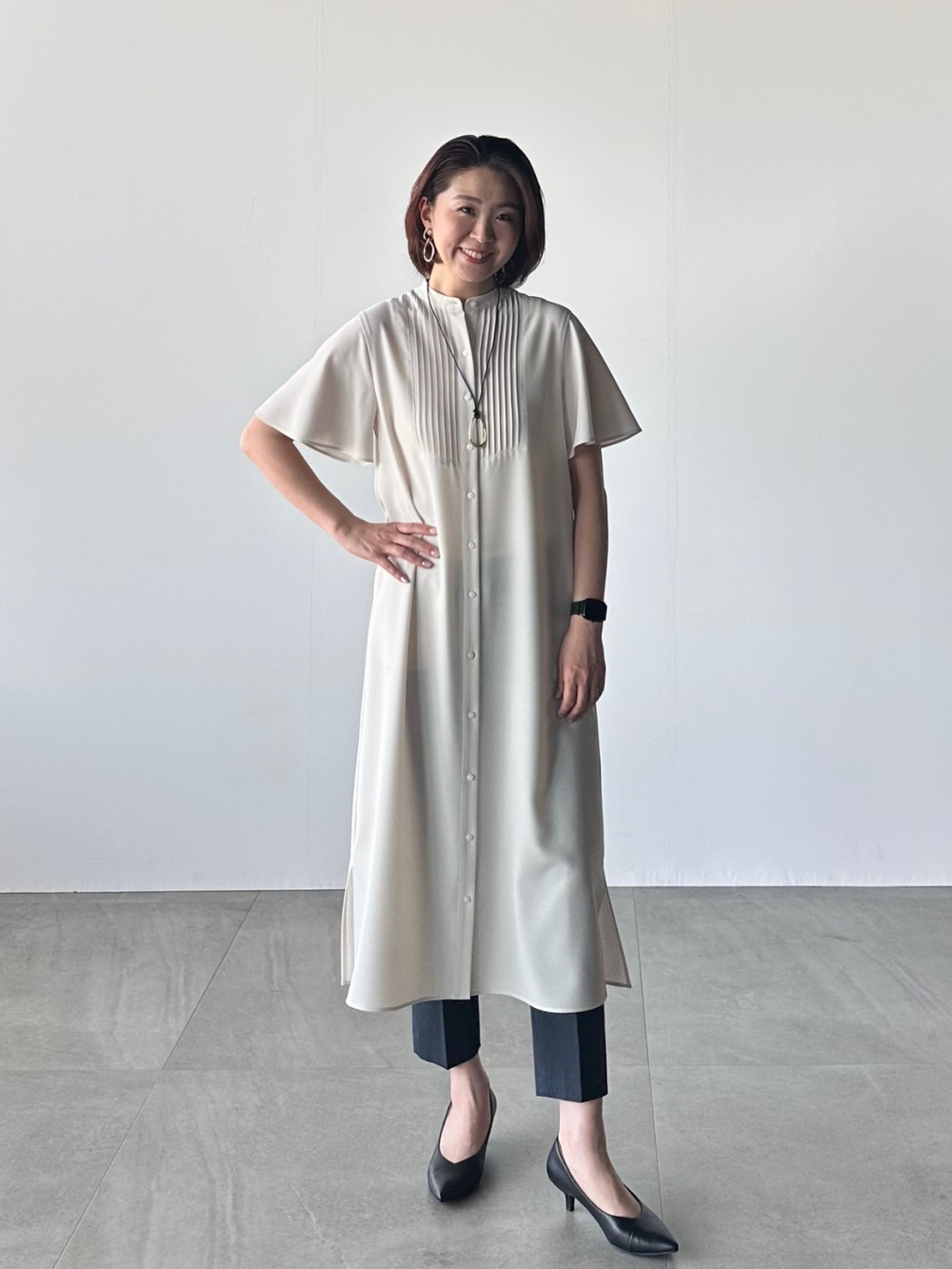 2023年モデル スティックパンツ（リネンブレンド）、シアー