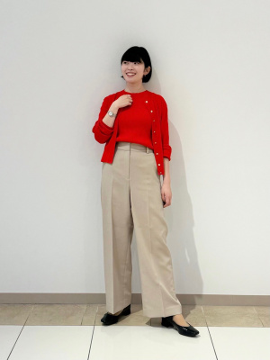 【美品♡人気定番】プラステ　カラーレス　セットアップ　ワイドパンツ　グレー　S ブラウスセットアップ グレーワイドパンツ【AOKI公式通販】