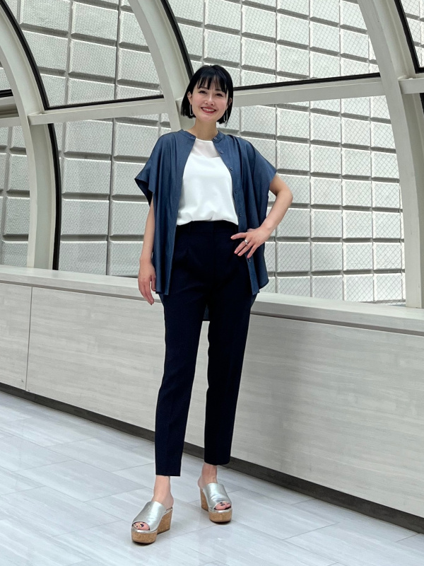美品✨ PLST ツイル 2way ストレッチ カラーレス パンツ