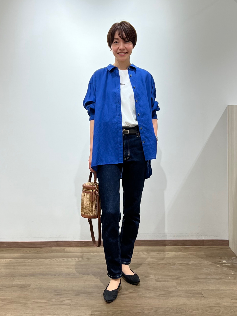 マルチストレッチミドルジレ、コットンテンジクJAZZプリントT
