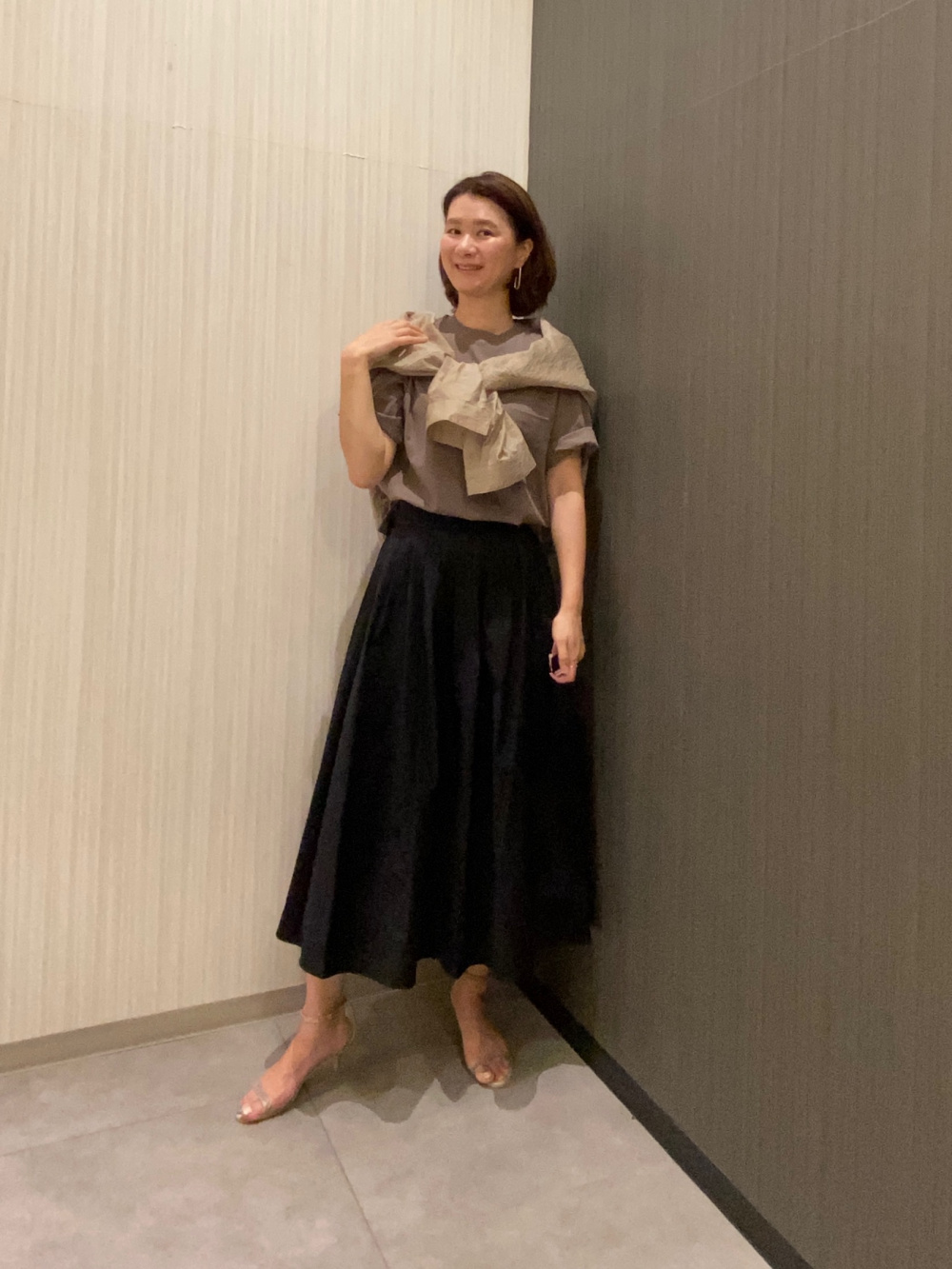 HER. カットジャカードペプラムブラウス HER. ブラウス シャツ カットジャカードペプラムブラウス
