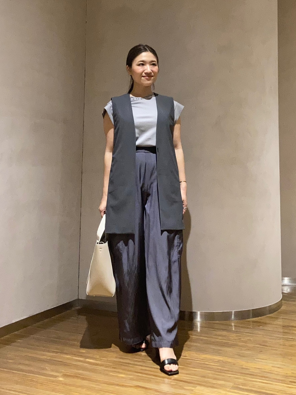 バンドカラージャカードシャツ（長袖）、ウールブレンド