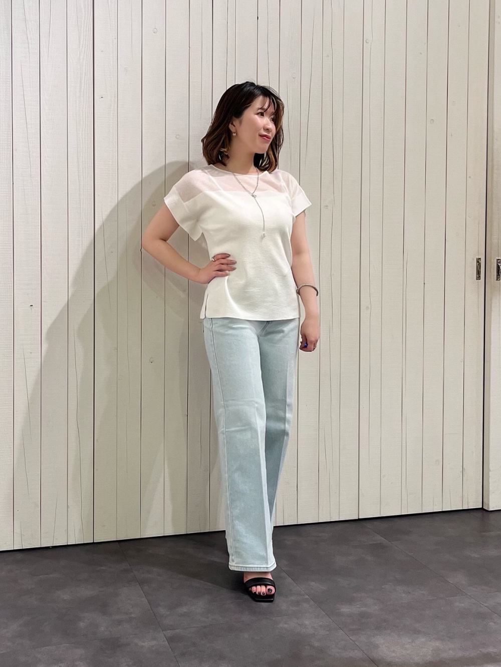 デコルテシアーフレンチスリーブニット LASUD｜デコルテシアーフレンチスリーブニット | Rakuten