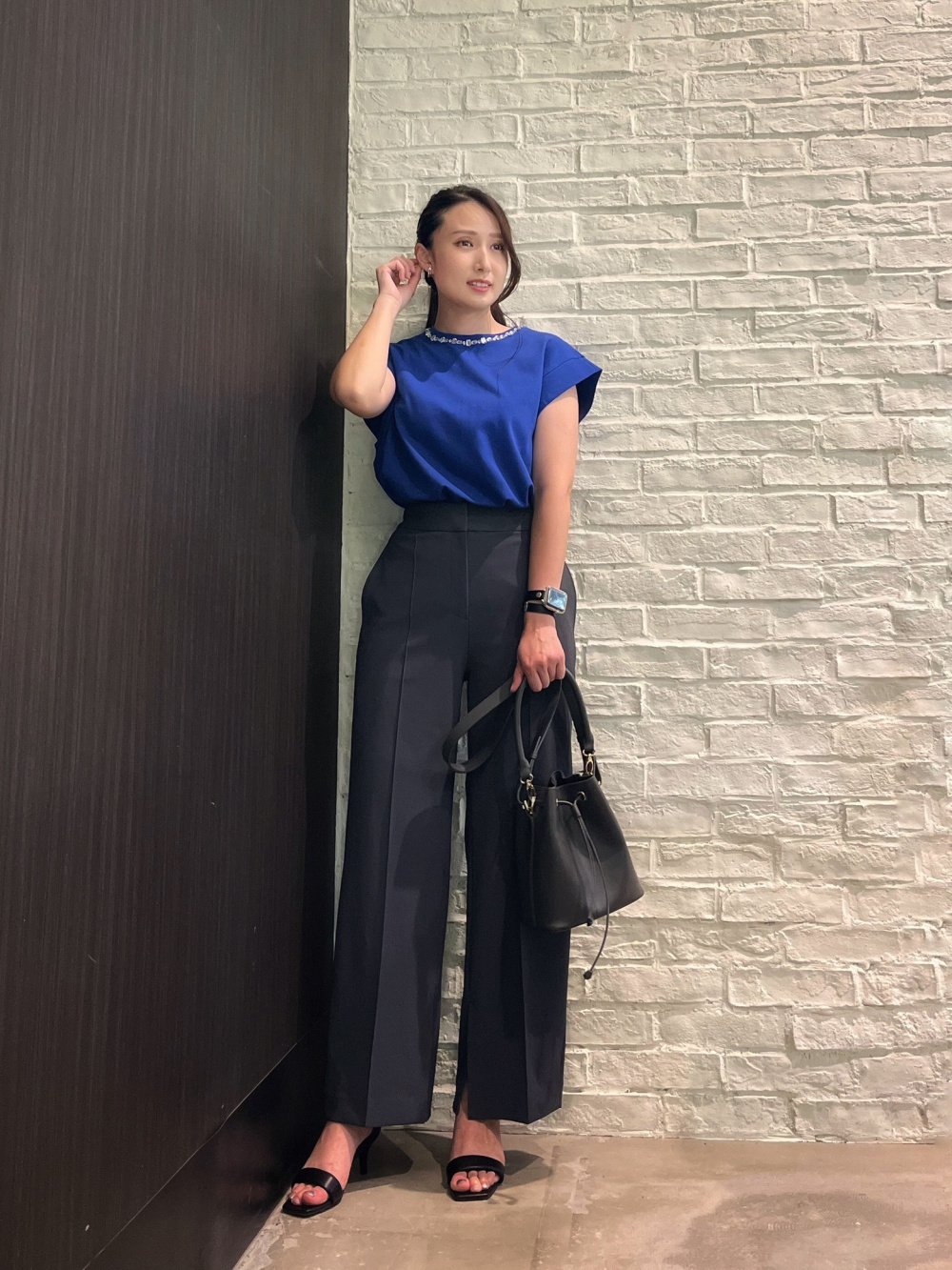 2024年モデル ワイドパンツ（リネンブレンド）、リネンブレンド