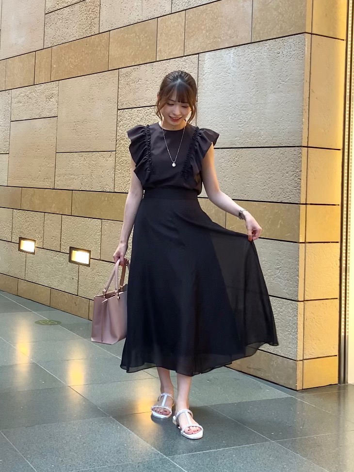 プラステ アートフラワープリントフレアスカート プラステ アート