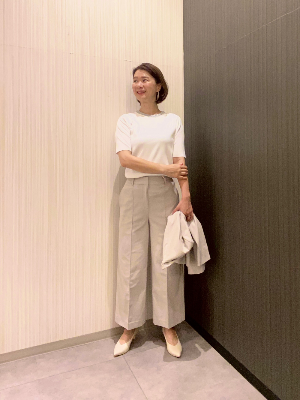 2024年モデル【丈長め】ワイドパンツ（リネンブレンド）、リネン