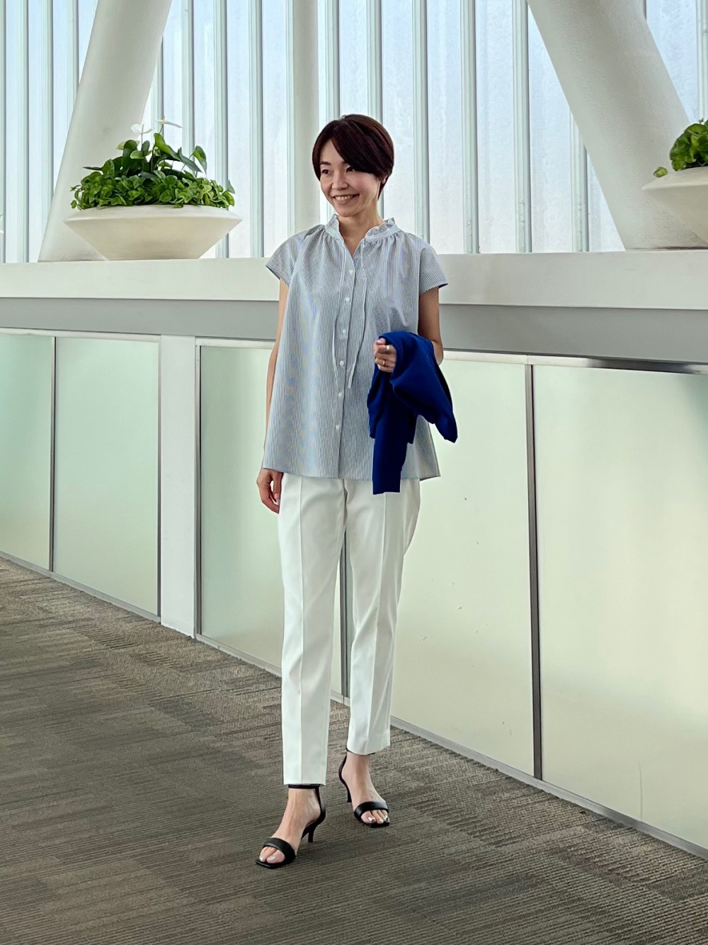 プラステPLST 滝沢眞規子さん着用 リネンブレンドスティック