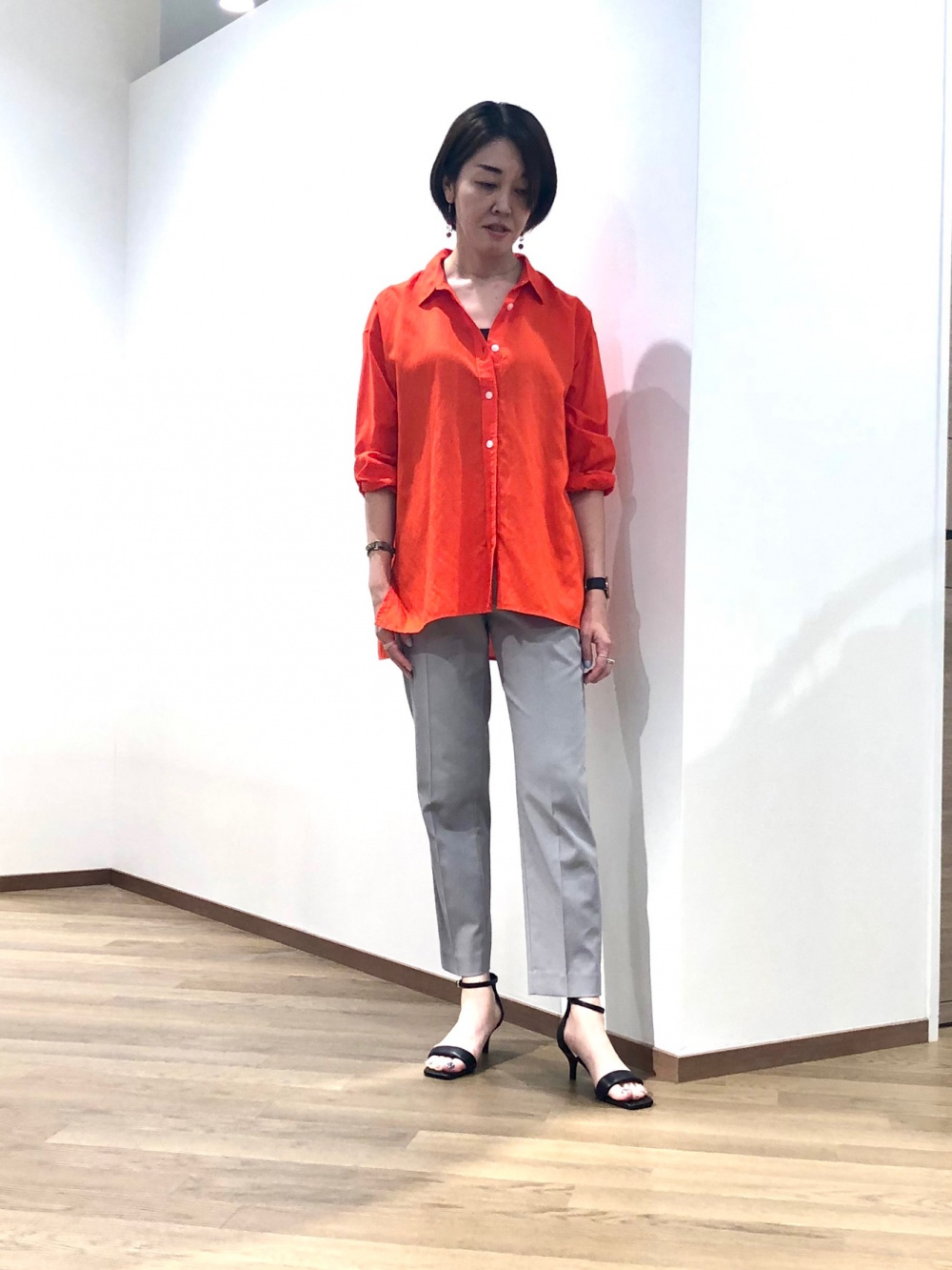シアードルマンボリュームシャツ（長袖）、コットンボーダーT