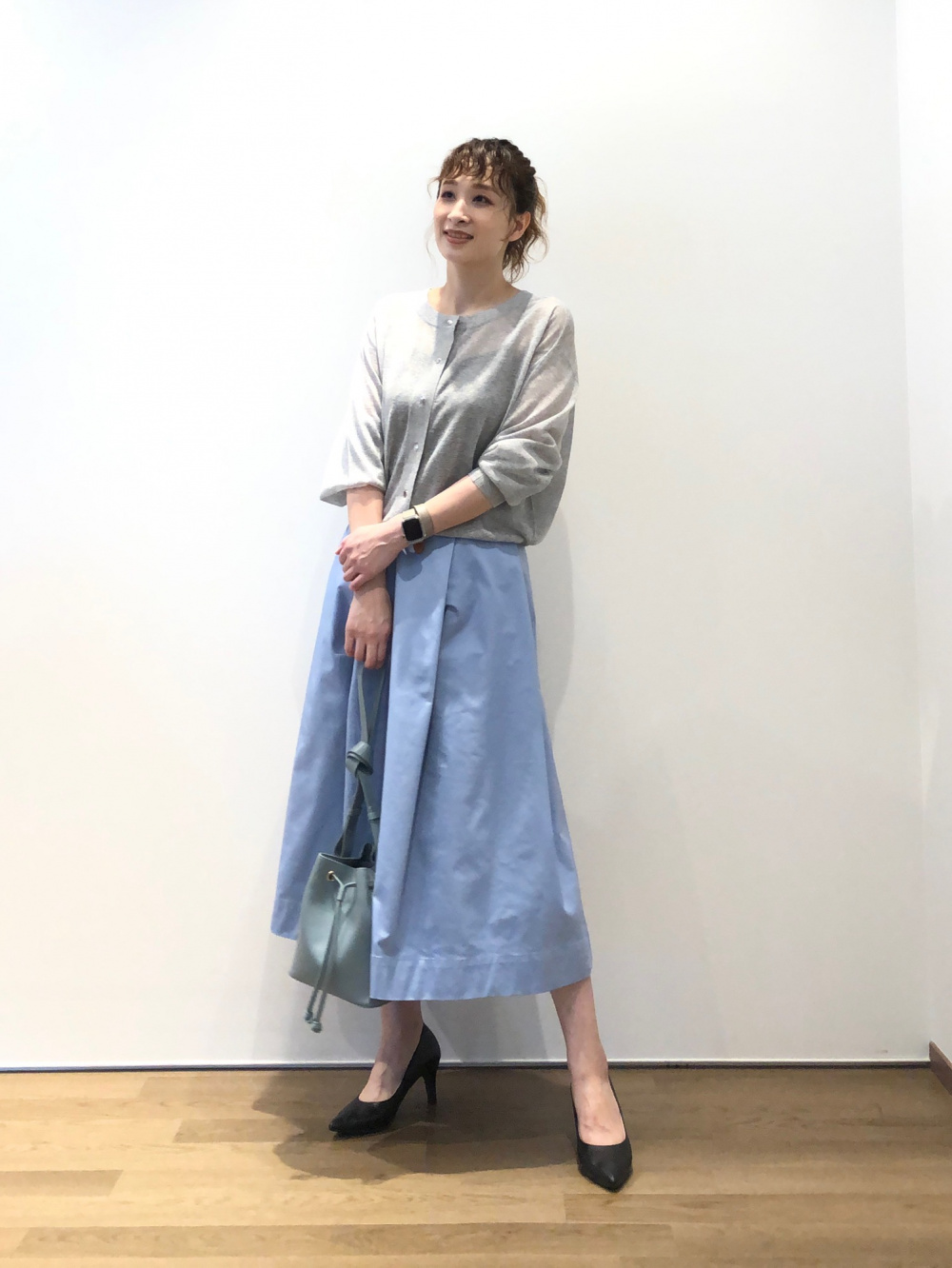 セール】【サステナブル】ホールガーメントリブフレアスカート