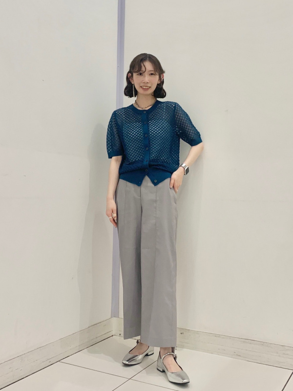 2024年モデル ワイドパンツ（リネンブレンド）、リネンブレンドダブル