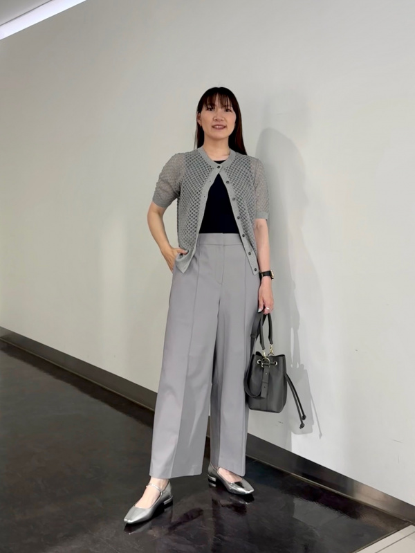 2024年モデル ワイドパンツ（リネンブレンド）、リネンブレンドダブル