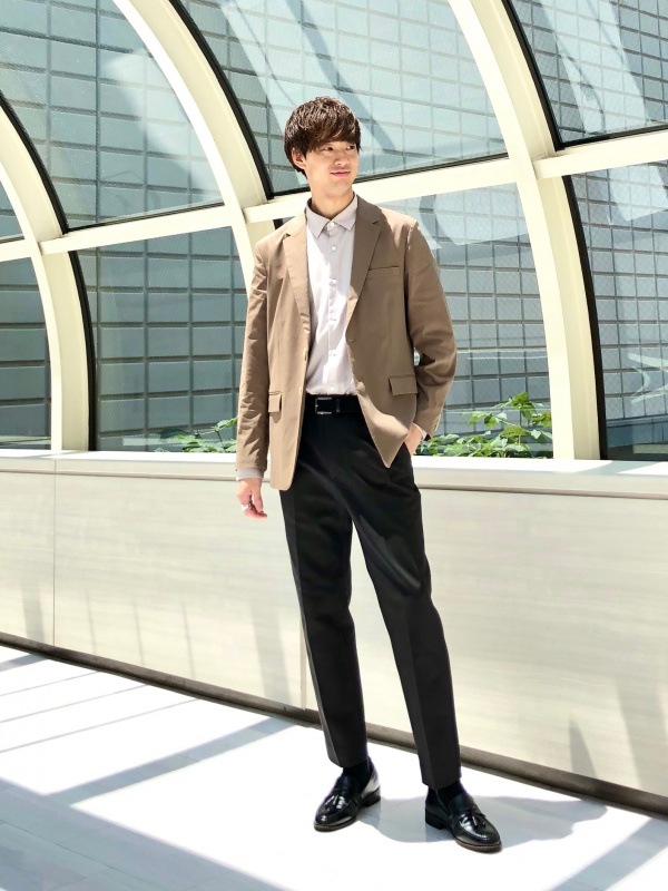 PLUS STYLEパンツ（コットンブレンド）、ハイストレッチリネンミックス