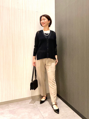 PLST(プラステ)公式 | ラメメッシュVネックカーディガン（長袖）