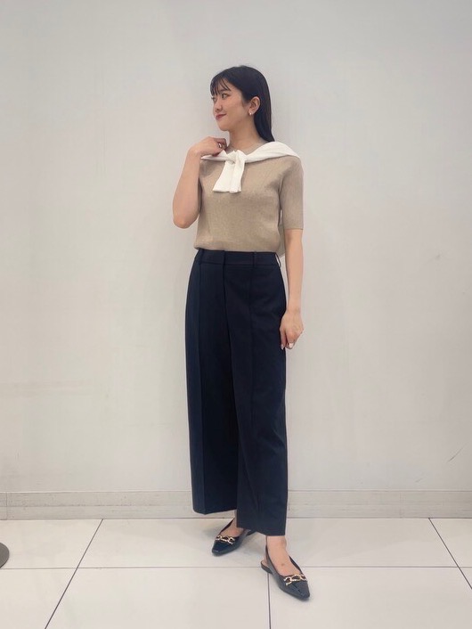 2024年モデル ワイドパンツ（リネンブレンド）、リネンブレンドダブル