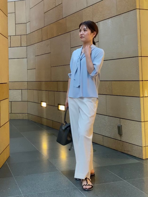 2024年モデル ワイドパンツ（リネンブレンド）、リネンブレンドダブル