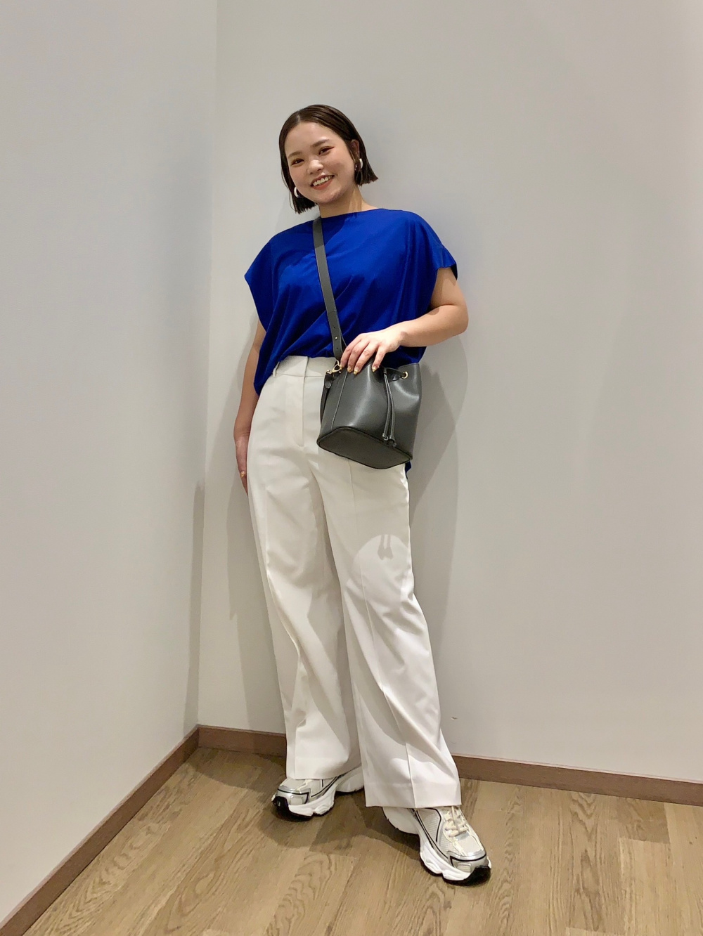 2024年モデル ワイドパンツ（リネンブレンド）、リネンブレンドダブル