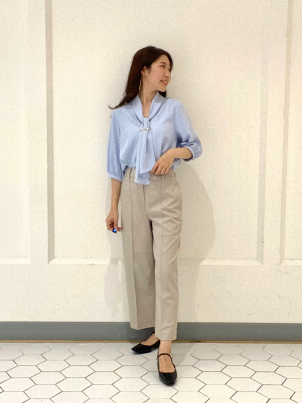 2024年モデル ワイドパンツ（リネンブレンド）、リネンブレンド