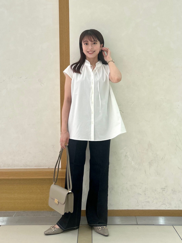 2024年モデル ワイドパンツ（リネンブレンド）、リネンブレンドダブル