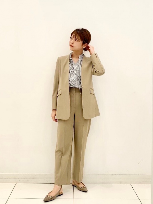 2024年モデル ワイドパンツ（リネンブレンド）、リネンブレンドダブル