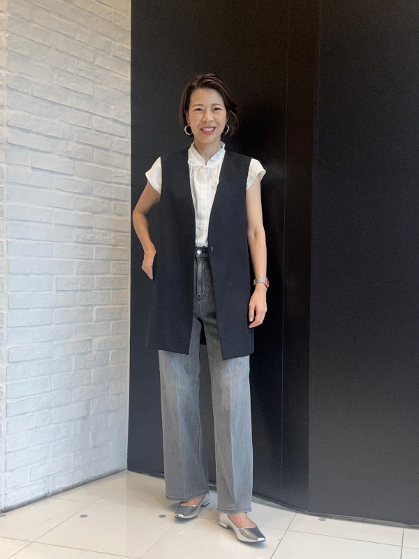 2024年モデル ワイドパンツ（リネンブレンド）、リネンブレンドダブル