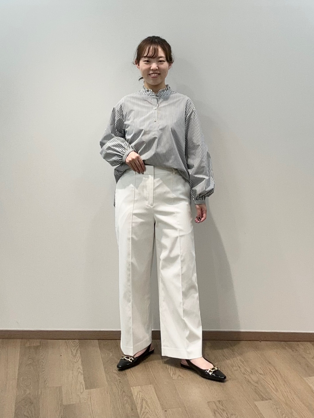 【値下げ】PLST プラステ リネンブレンドダブルジャケット ワイドパンツ L PLST(プラステ)公式 | リネンブレンドダブルジャケット