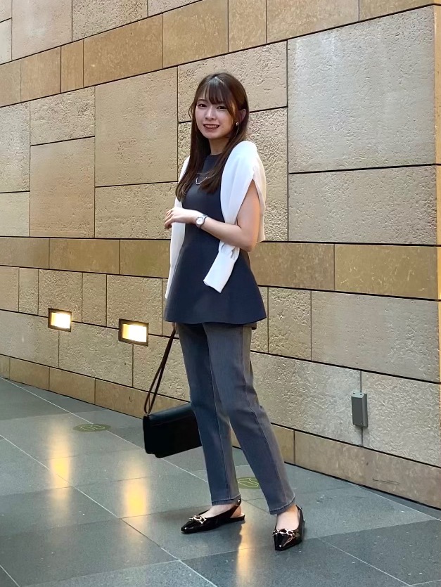 2024年モデル【丈長め】ワイドパンツ（リネンブレンド）、ホール