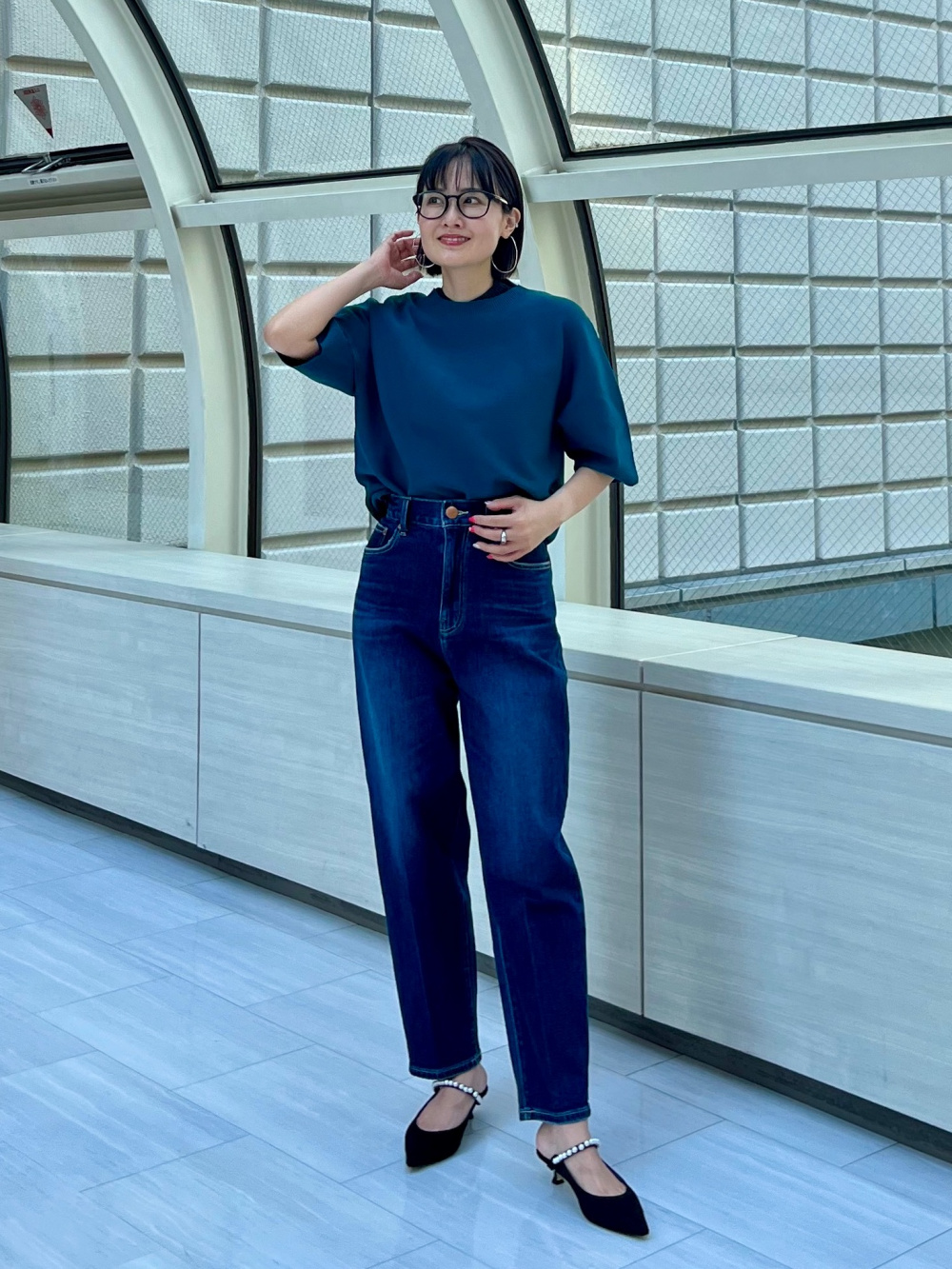 ホールガーメント®サーキュラーセーター（半袖）、フラワープリント