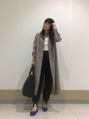 PLST(プラステ)公式 | ウールライクタックシャツワンピース（長袖）