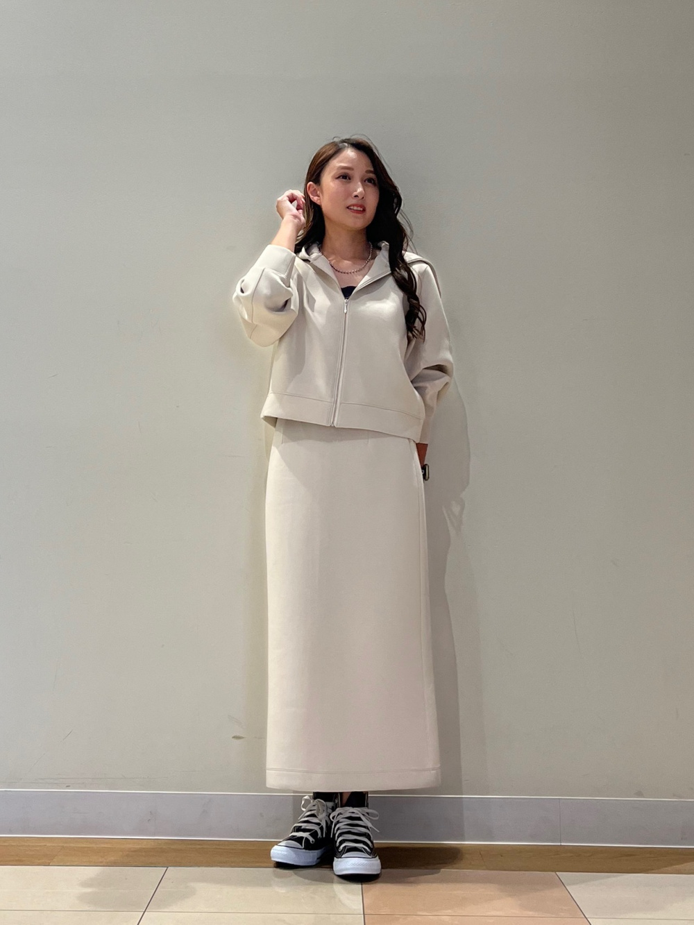 コットンテンジクレタードプリントTシャツ（半袖）、クロシェ