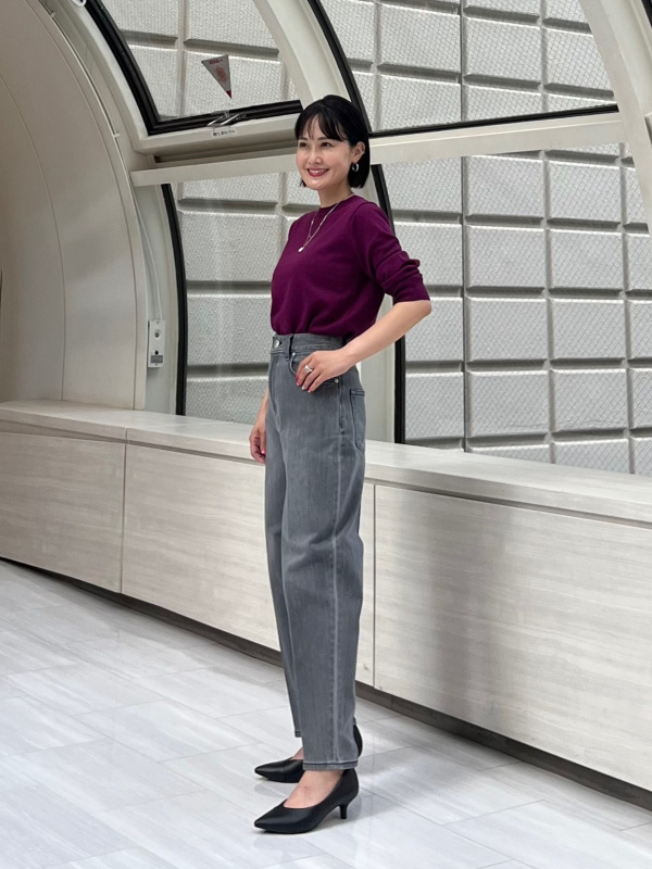 2023年モデル スティックパンツ（リネンブレンド）、ジャカード
