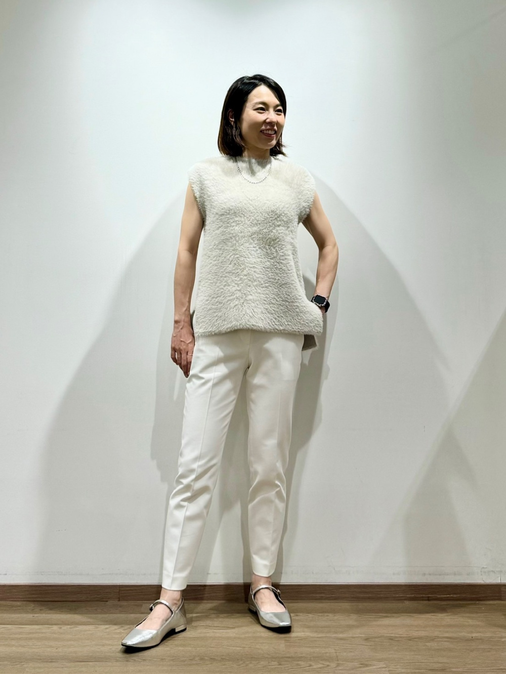 スティックパンツ（コットンブレンド）、ホールガーメント®ペプラム 
