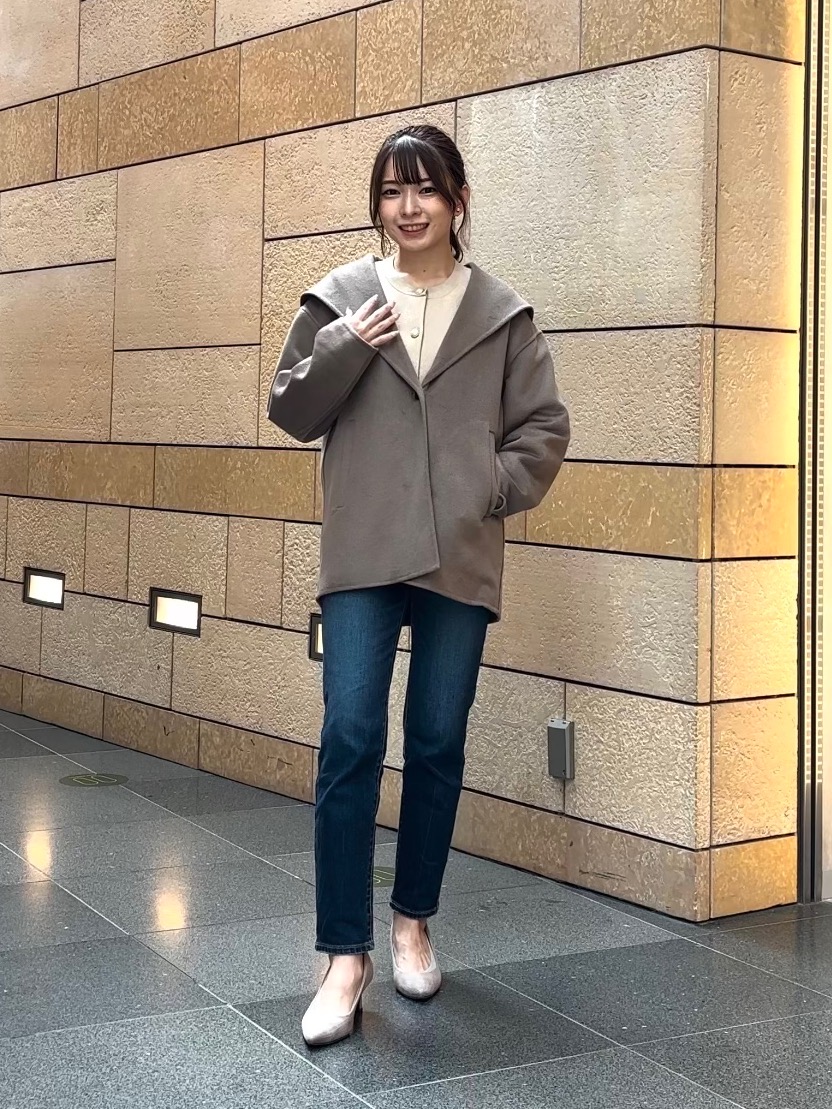 フラワープリントワンピース（長袖）、レーヨンブレンドパール