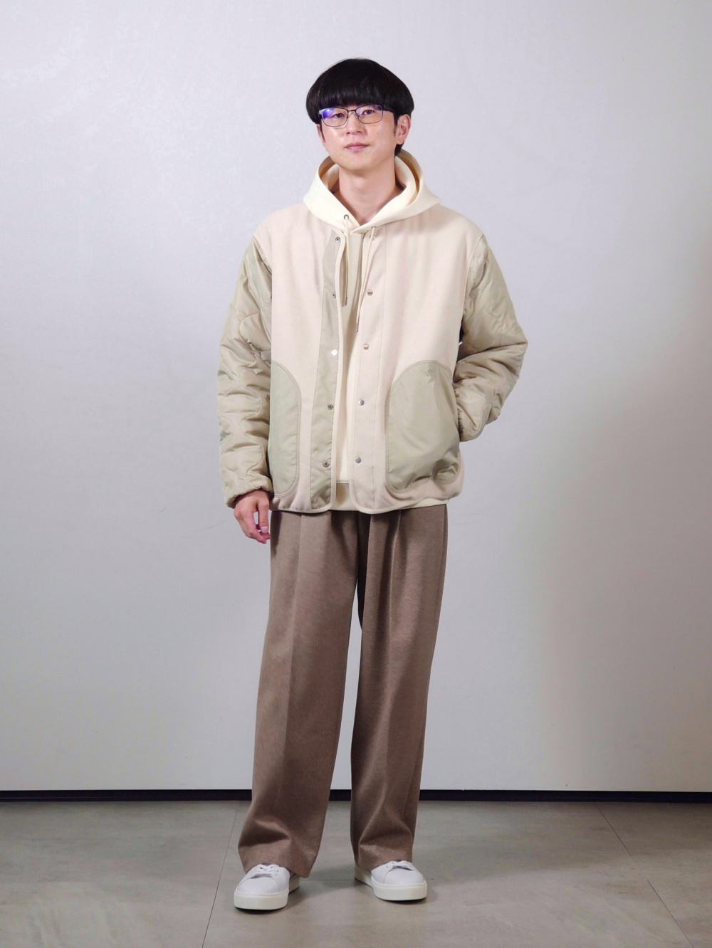 プレシャスニットメルトンノーカラージャケット、カシミヤ
