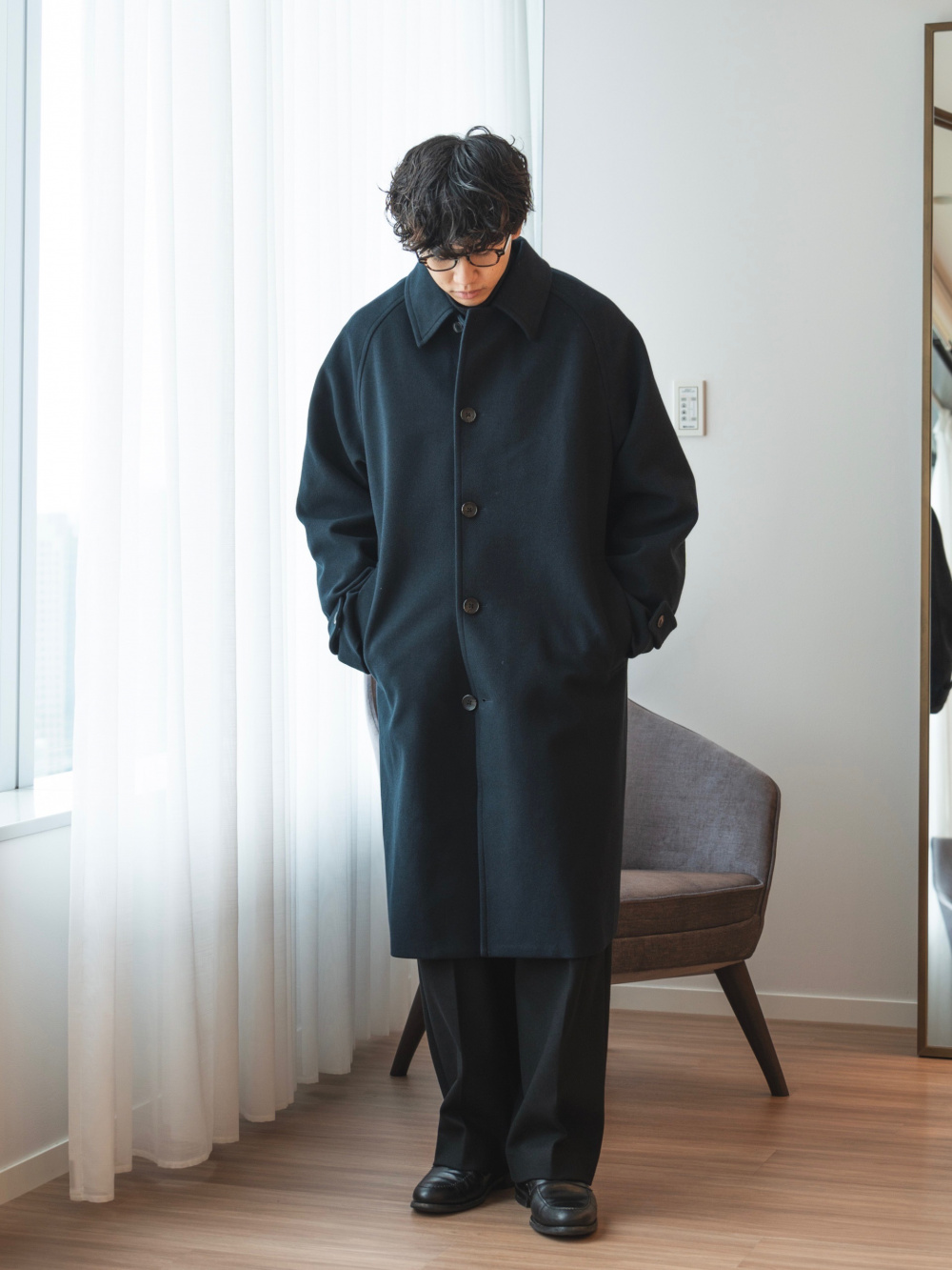 プレシャスニットメルトンワイドパンツ」の着用コーディネート