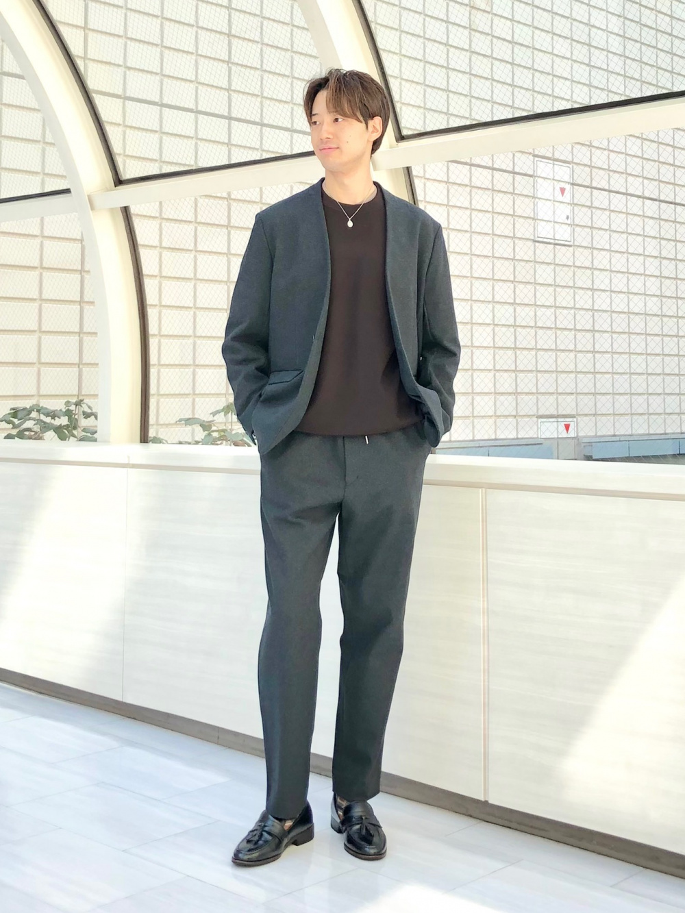 【美品】PLST カシミヤブレンドプルパーカ　GRAY L PLST(プラステ)公式 | 2024年モデル カシミヤブレンドプルパーカ(メンズ)
