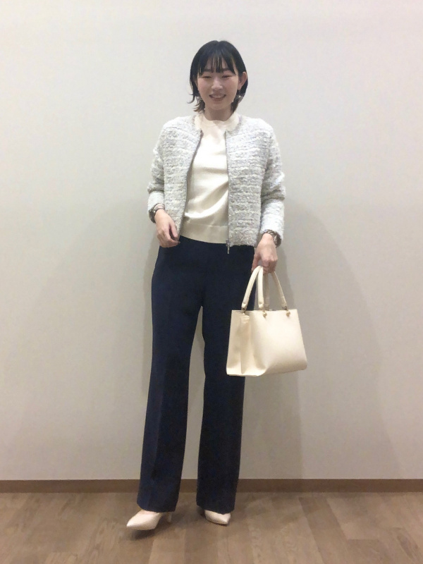 ライトサテンボウタイブラウス（長袖）、ホールガーメント