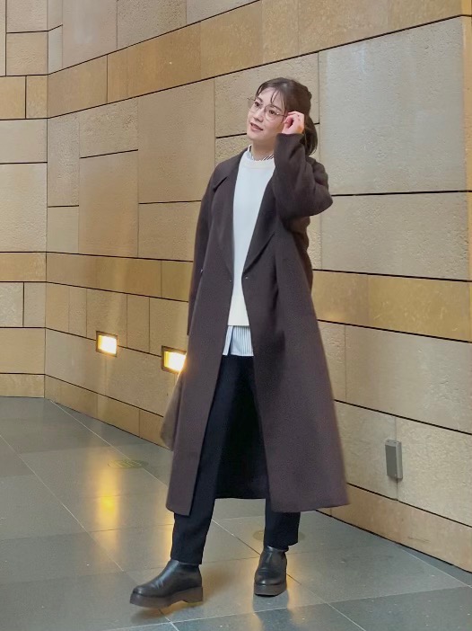 ジョーゼットパールボタンブラウス（長袖）、2024年モデル トリアセ