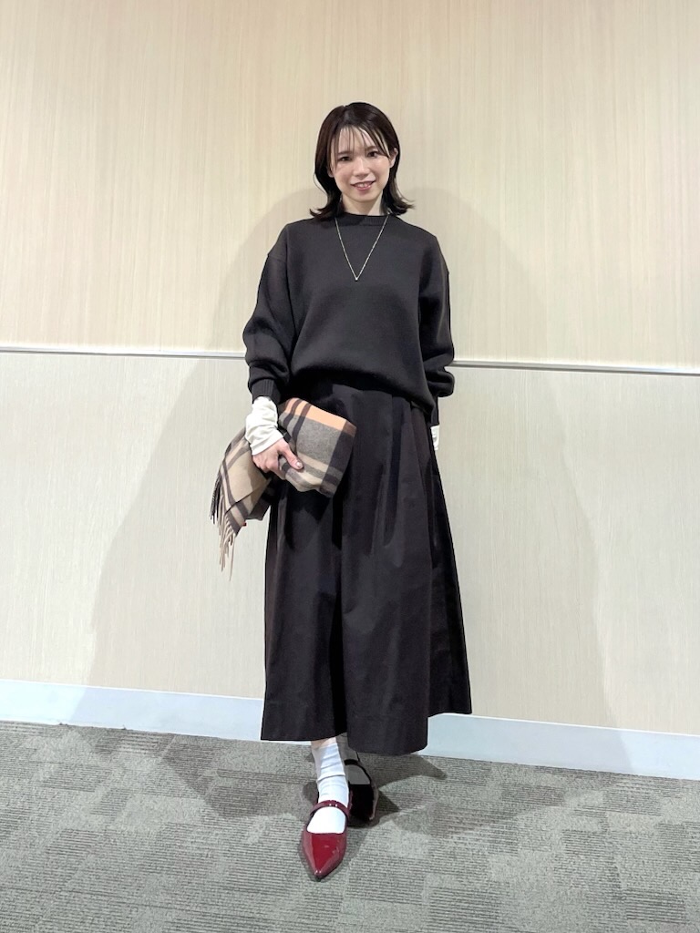 JURGENLEHL 黒長袖ワンピース　ストール　バッグ コーディネート販売 トリアセテート混 バックサテンジョーゼット ワンピ―ス 通販 - ディノス